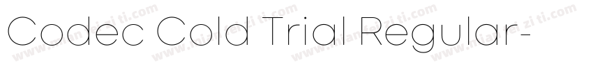 Codec Cold Trial Regular字体转换